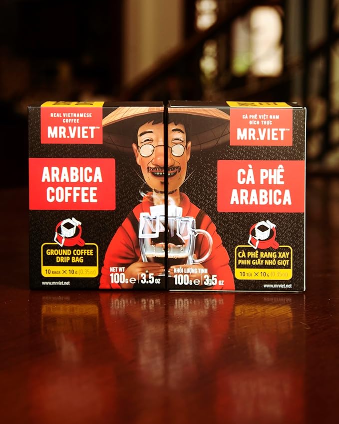 100% Arabica Ground Coffee Drip Bags, 100g