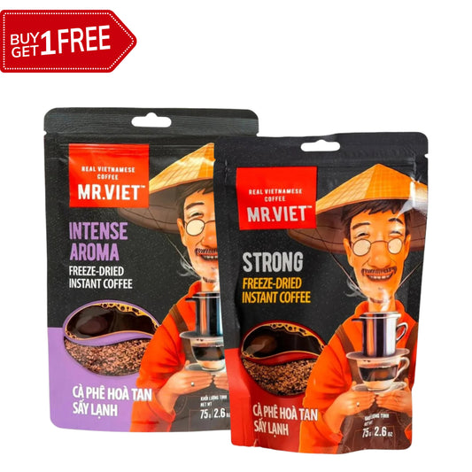 Intense Aroma Instant Coffee, 75g + Strong Dark French Roast Instant Coffee, 75g - Combo