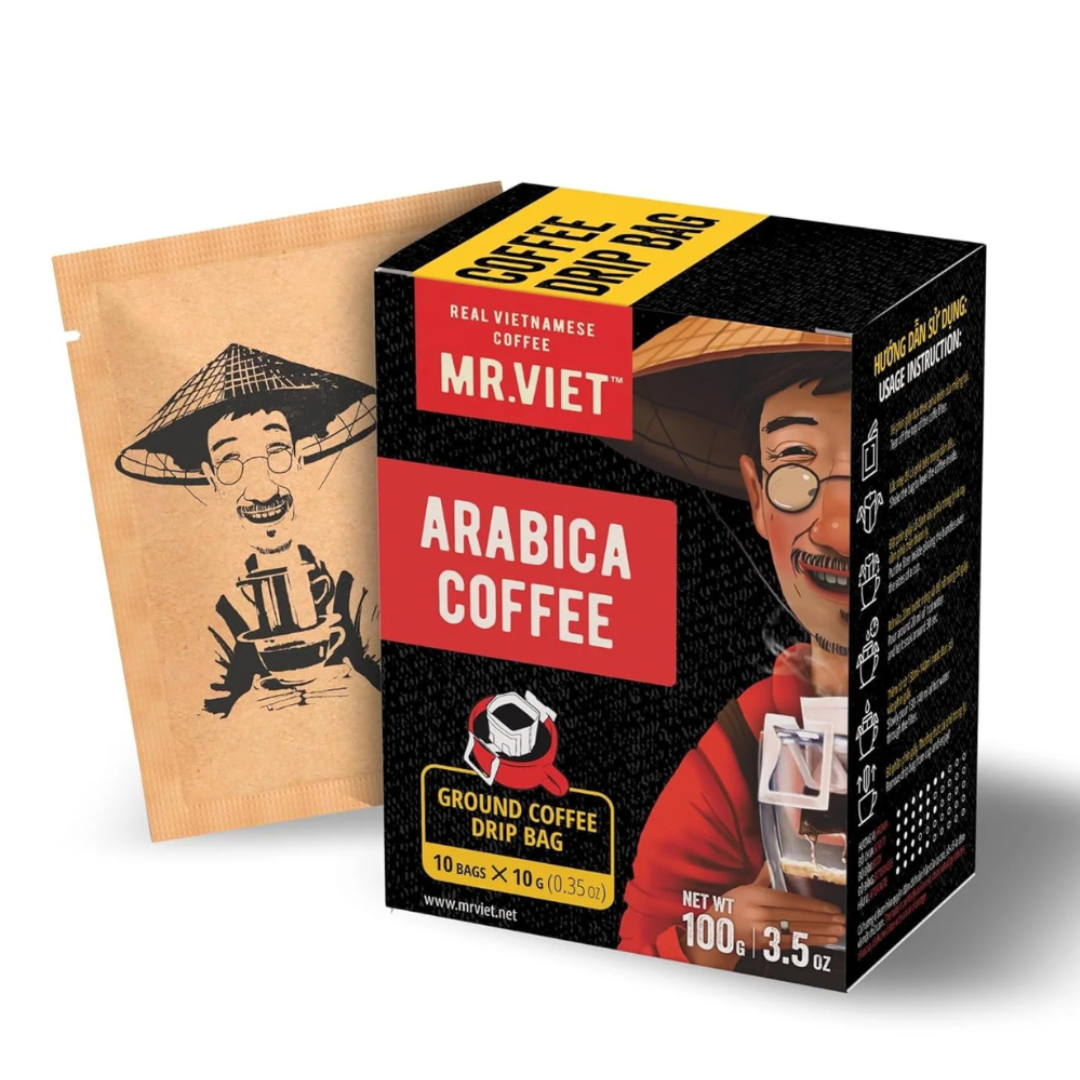 drip bags of ground coffee